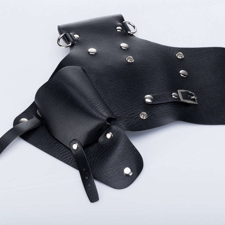 Hairdresser Hairdressing Tool Belt Bag Salon Hair Cutting Scissors Organizer(Black)