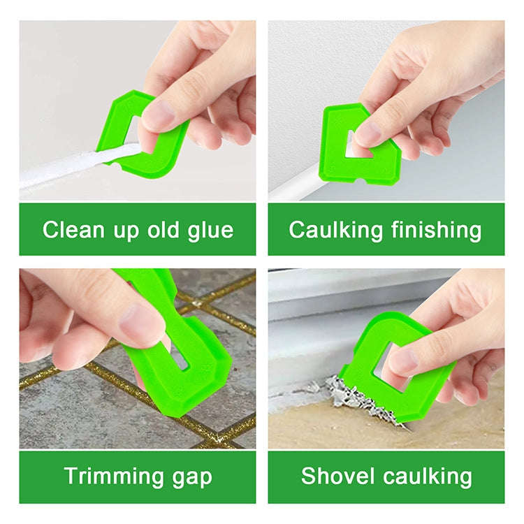 2sets Multifunctional Glue Scraper Silicone Seam Scraper(Green)