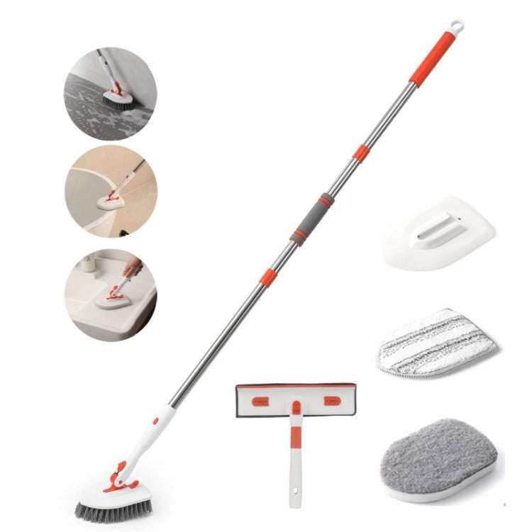 Shower Cleaning Brush With 52 Inch Adjustable Handle Tub Tile Scrubber Brush, Spec: Set 4