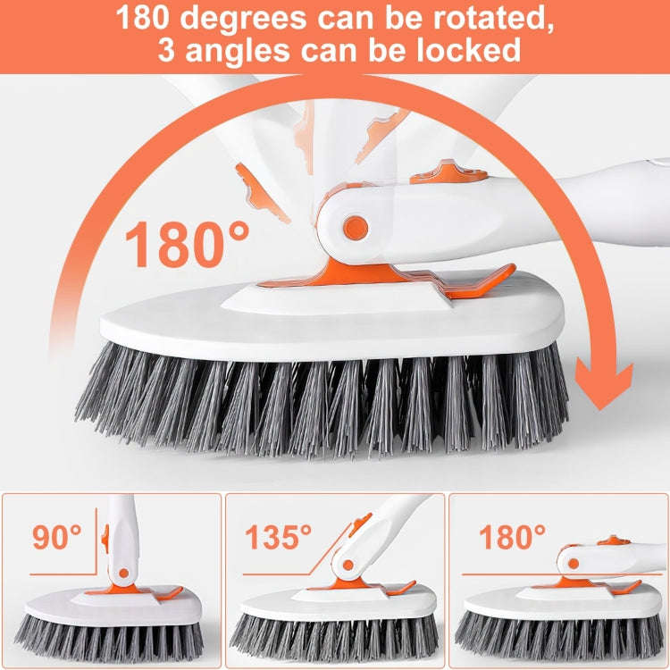 Shower Cleaning Brush With 52 Inch Adjustable Handle Tub Tile Scrubber Brush, Spec: Set 2