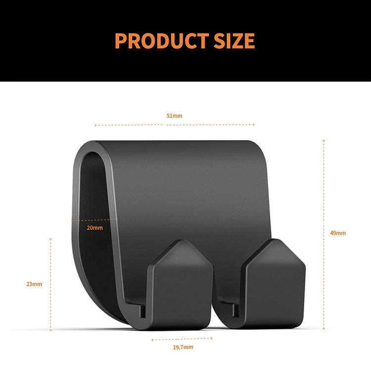For Tesla Model 3/Y 2pcs Rear Seat Headrest Plastic Hook(Black)
