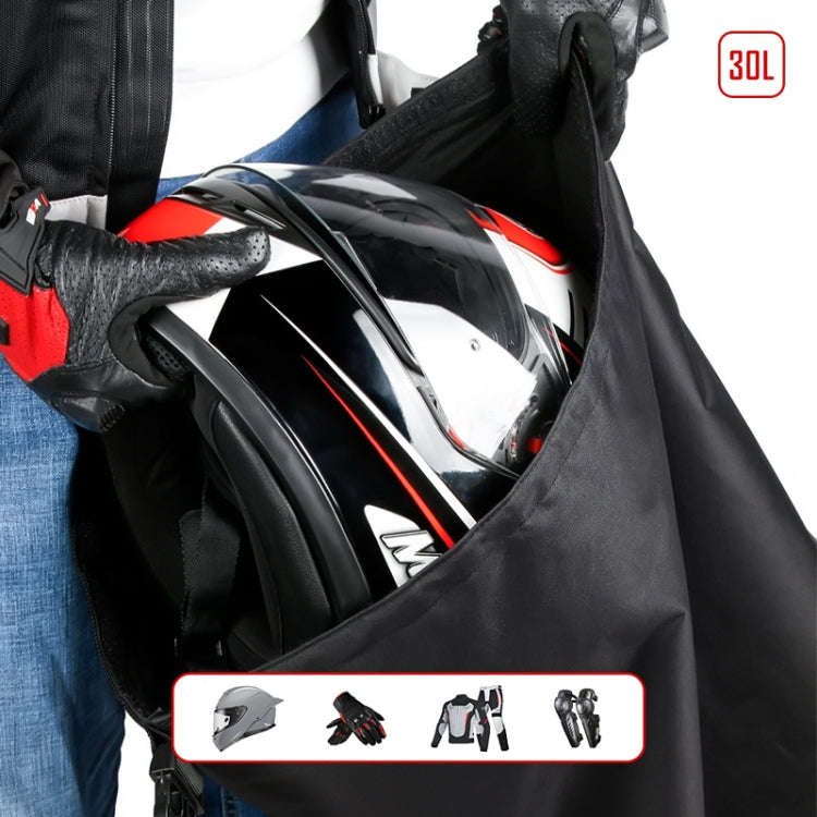 30L Outdoor Riding Motorcycle Helmet Bag Large Capacity Waterproof Combination Lock Storage Pack(...