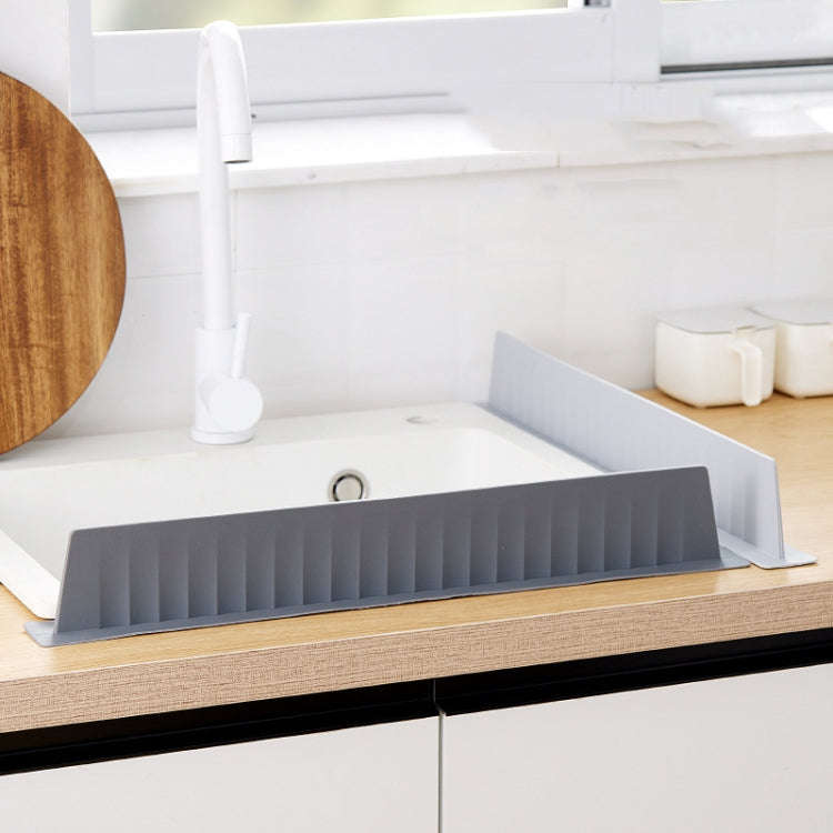 Silicone Kitchen Sink Splash Guard Countertop Water Blocking Splashback(Deep Gray)