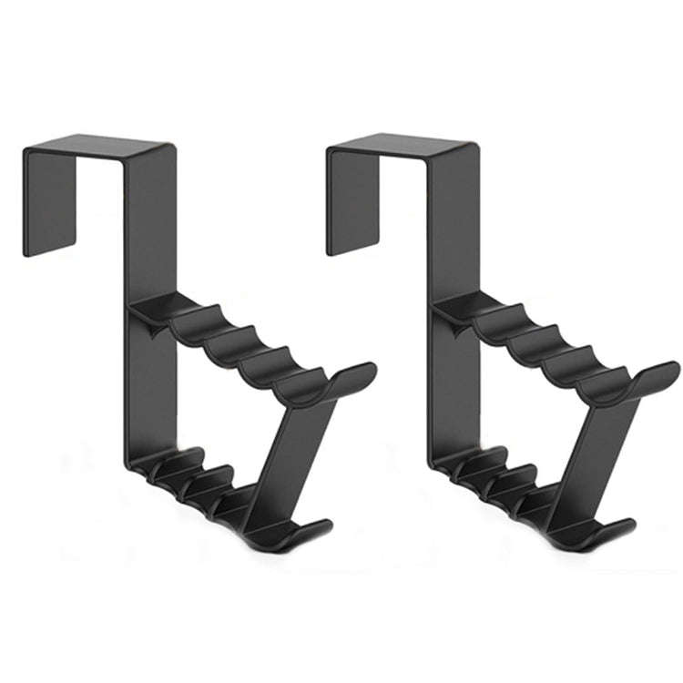 2pcs Door Back Nail-free Traceless Coat Hat Hook(Black)