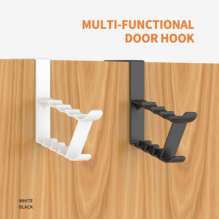 2pcs Door Back Nail-free Traceless Coat Hat Hook(Black)