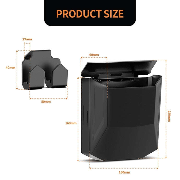 2pcs Car Front Seat Storage Box Hook For BYD Yuan Plus(Black)