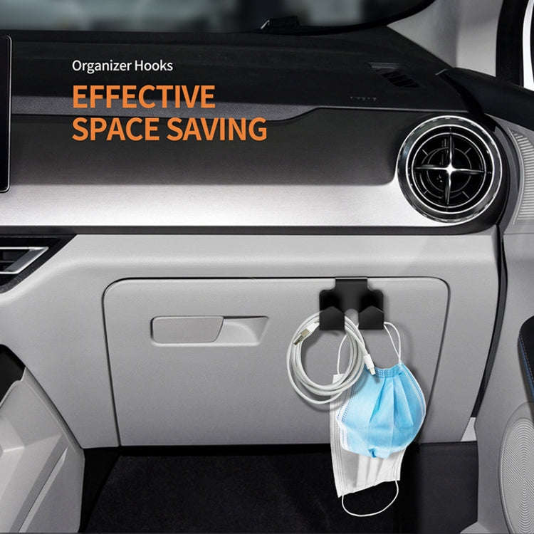 2pcs Car Front Seat Storage Box Hook For BYD Yuan Plus(Black)
