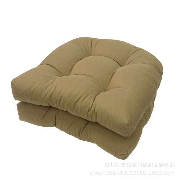 1pair 48 x 48cm Garden Patio Rattan Chair Waterproof Cushion Thick Soft Sofa Cushion(Light Brown)