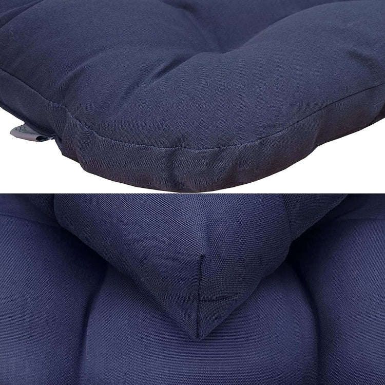 1pair 48 x 48cm Garden Patio Rattan Chair Waterproof Cushion Thick Soft Sofa Cushion(Navy Blue)