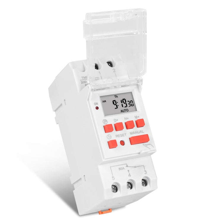 SINOTIMER TM919BK 85-265V AC 30A Programmable Digital Timer Switch Automatic Cycle Timing Controller