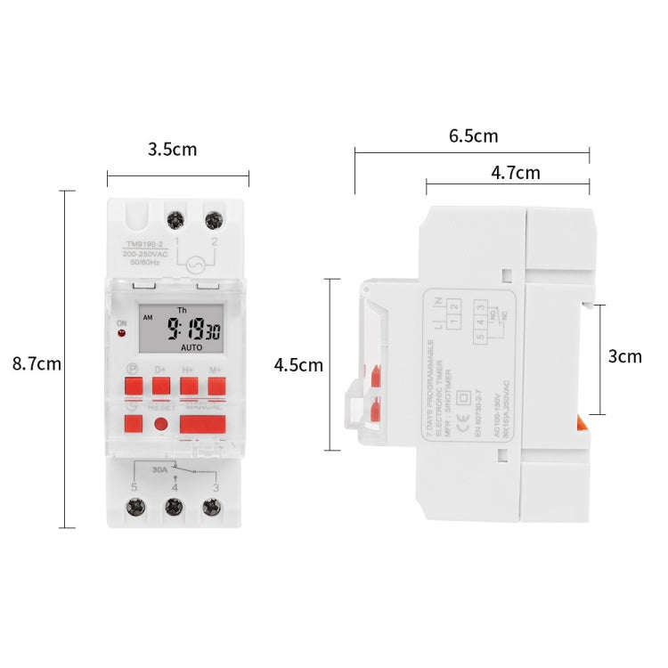 SINOTIMER TM919B-3 24V 30A Programmable Digital Timer Switch Automatic Cycle Timing Controller