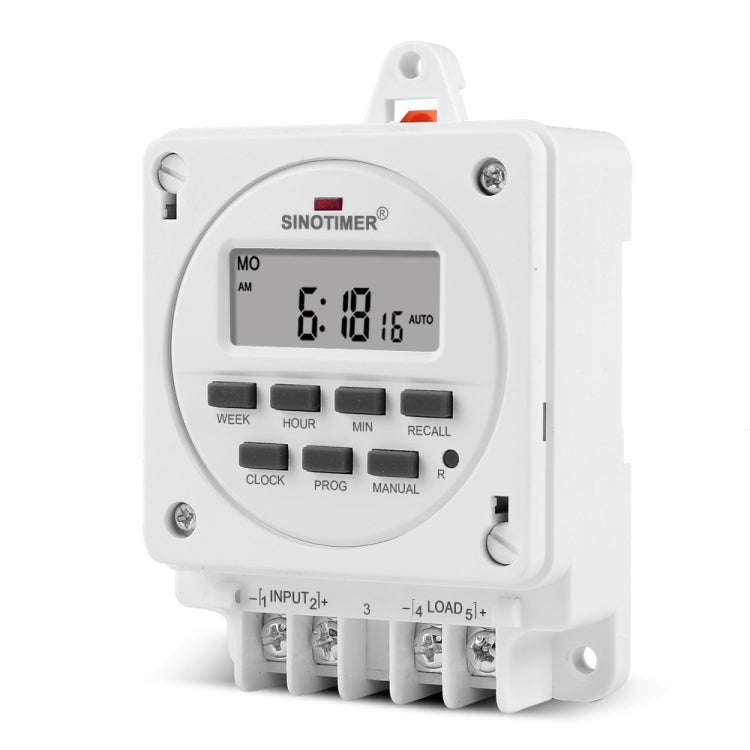 SINOTIMER TM618E -4 12V Smart Digital 7 Days Programmable Timer Switch 16A Controller With Mounti...