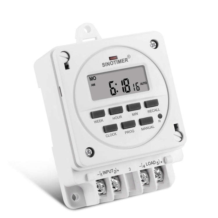 SINOTIMER TM618E -4 12V Smart Digital 7 Days Programmable Timer Switch 16A Controller With Mounti...