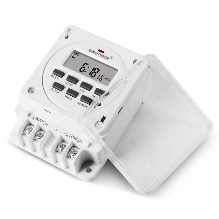 SINOTIMER TM618E -4 12V Smart Digital 7 Days Programmable Timer Switch 16A Controller With Mounti...