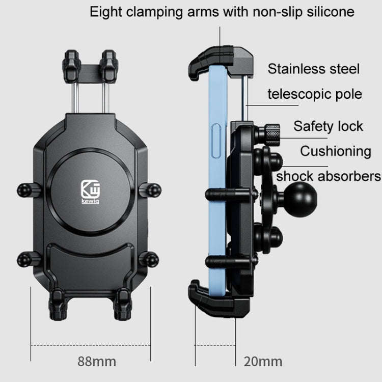 Kewig Motorcycle Octopus Holder Anti-Theft Motorcycle Cell Phone Mounts, Model: M26-C5