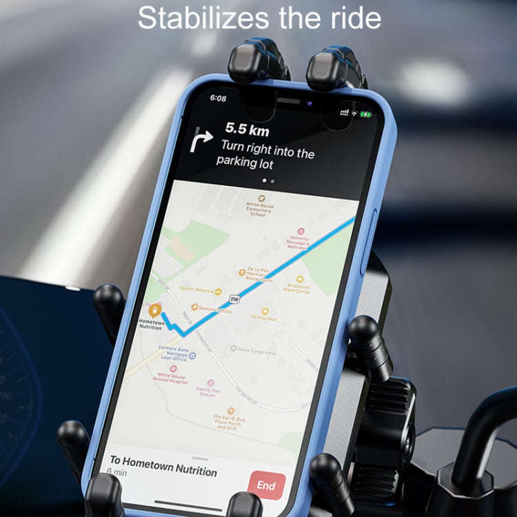Kewig Motorcycle Octopus Holder Anti-Theft Motorcycle Cell Phone Mounts, Model: M26-C5