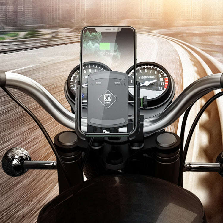 Kewig M8S Bicycle Aluminum Navigation Mount Outdoor Cycling Cell Phone Holder(Black)