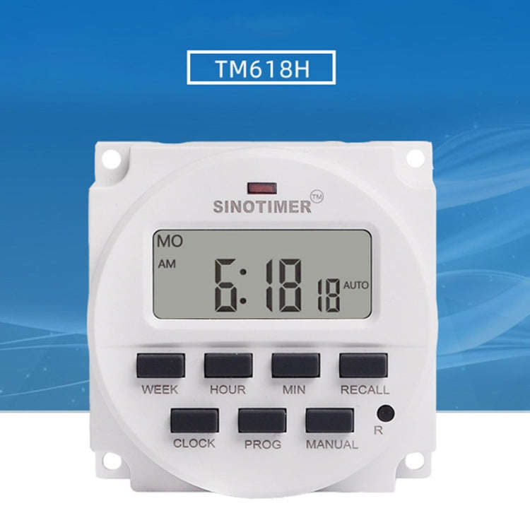 SINOTIMER Programmable Timer Switch Time Controller, Model: TM618H-1 110V