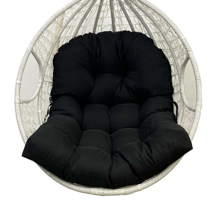 90x120cm Outdoor Waterproof Thickened Soft Hanging Basket Rattan Chair Cushion(Black)