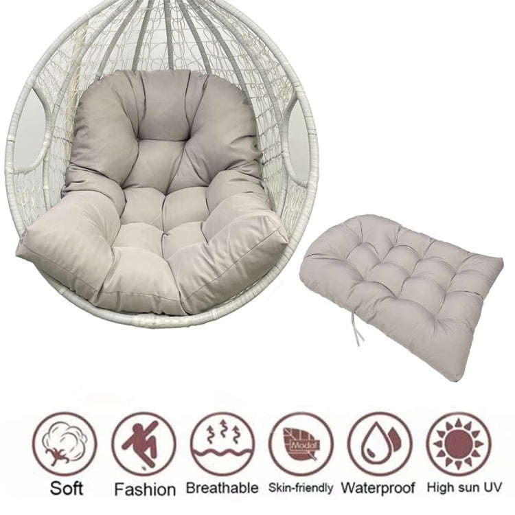90x120cm Outdoor Waterproof Thickened Soft Hanging Basket Rattan Chair Cushion(Dark Gray)