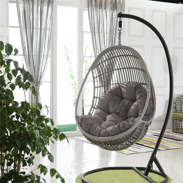 90x120cm Outdoor Waterproof Thickened Soft Hanging Basket Rattan Chair Cushion(Dark Gray)