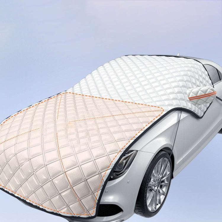 Car Snow Cover Anti-freezing Frost Cover Winter Thickened Car Clothes Blocking Cloth, Style: Hood...