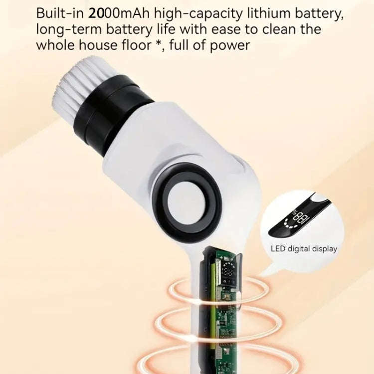 7 In 1 Electric Spin Scrubber Rechargeable Waterproof Floor Clean Bush with 23.6 Inch Adjustable ...