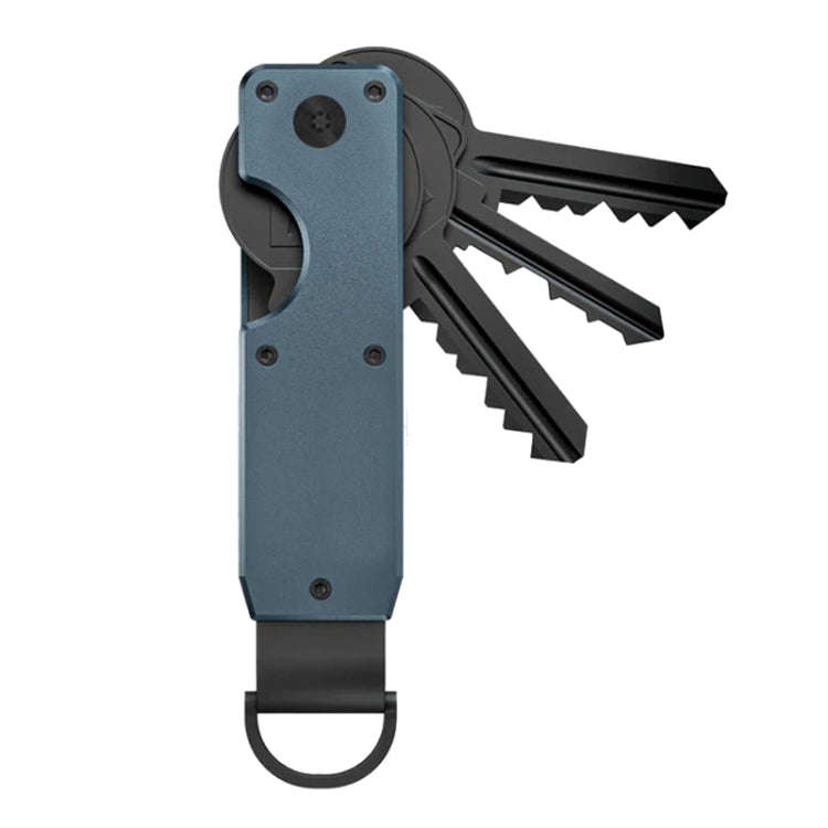 Compact Key Organizer Metal Key Chain Can Hold 2-6 Keys Royal Blue