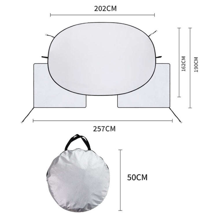 Car Sunshade Front Cover Sunscreen Heat Shield(Silver Vinyl)
