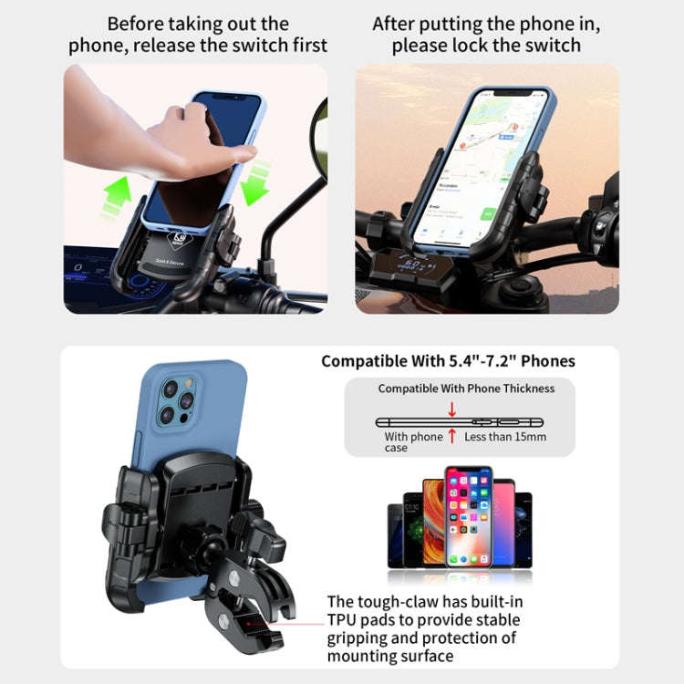 Kewig Electrical Bike Vigorously Clip Base Bracket Outdoor Cycling Cell Phone Navigation Holder, ...