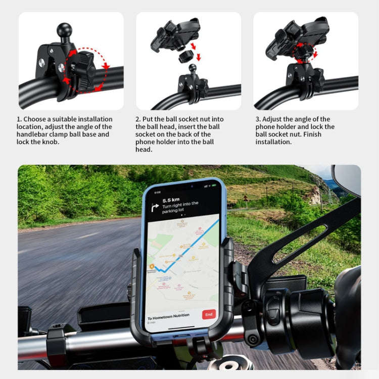 Kewig Electrical Bike Vigorously Clip Base Bracket Outdoor Cycling Cell Phone Navigation Holder, ...
