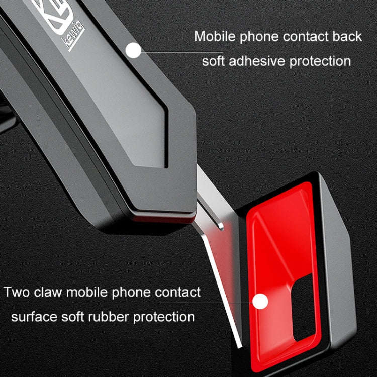 Kewig Bicycle 2 Claws Navigation Bracket Outdoor Cycling Cell Phone Holder With Safety Lock, Mode...