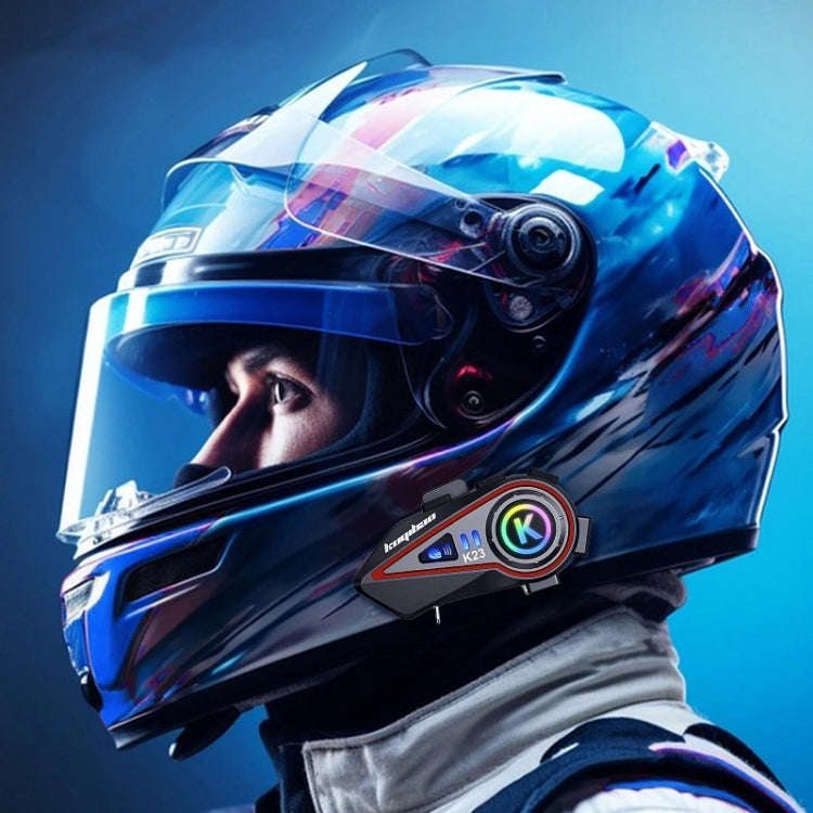 KUQIBAO Motorcycle Helmet Long-Lasting Bluetooth-compatible Headset With Light(Hard Microphone)