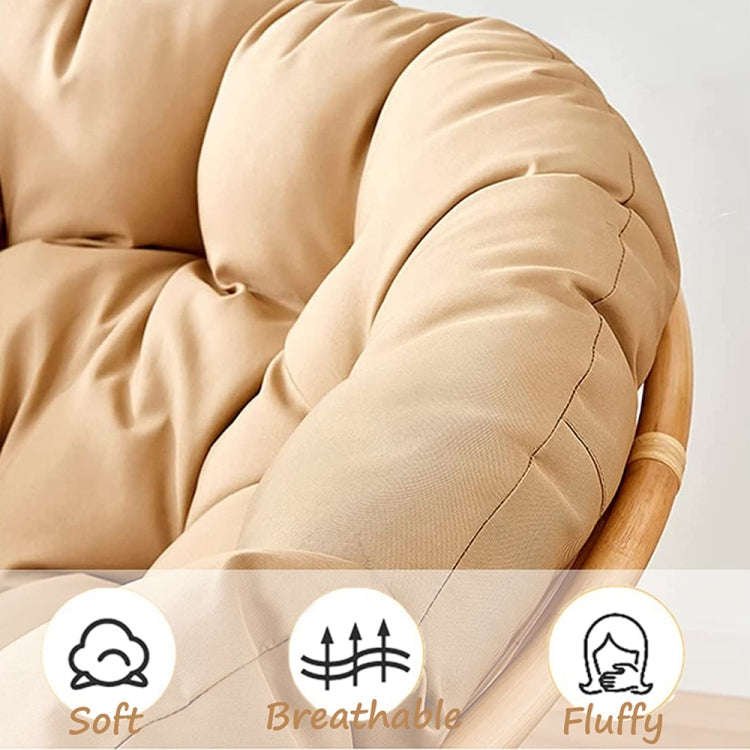 130x130cm Multifunctional Round Thickened Soft Hammock Cradle Cushion(White)