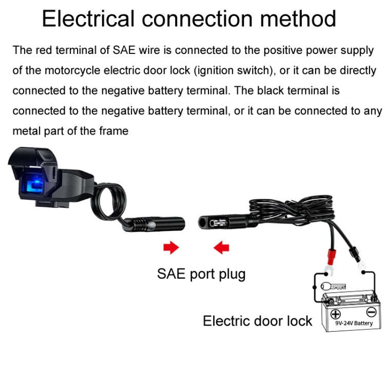 Kewig Motorcycle Phone Charger Outdoor Riding Fast Charging Waterproof USB Charging Stand, Model:...