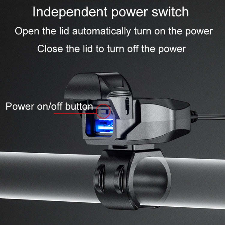 Kewig Motorcycle Phone Charger Outdoor Riding Fast Charging Waterproof USB Charging Stand, Model:...