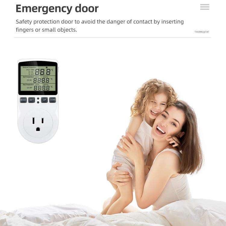 Intelligent Digital Thermostat Countdown Temperature Control Switch Socket Timing Temperature Con...