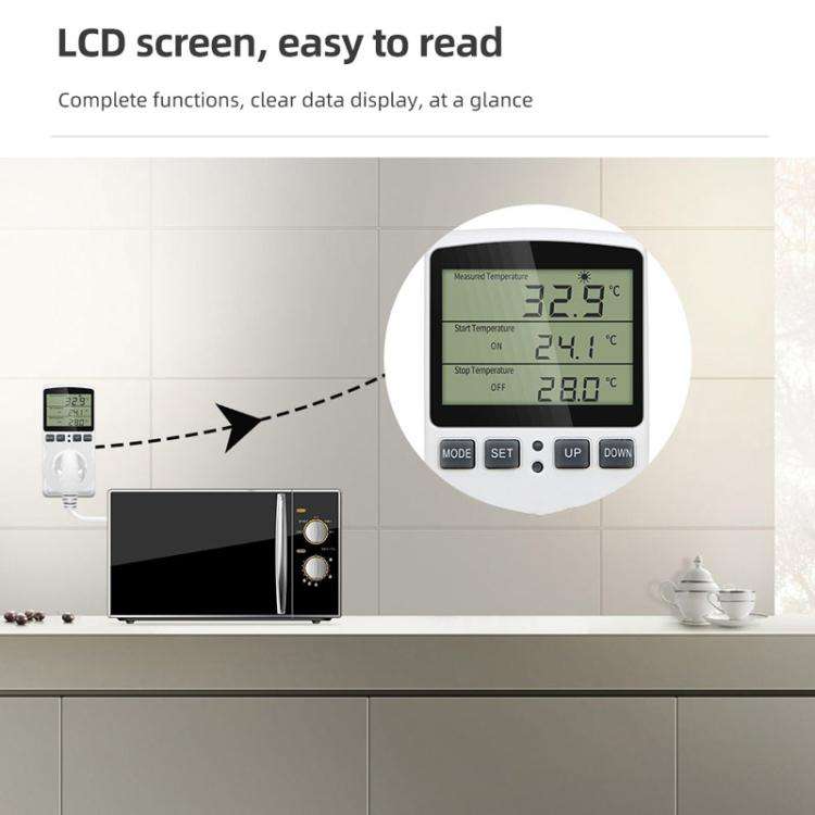 Intelligent Digital Thermostat Countdown Temperature Control Switch Socket Timing Temperature Con...
