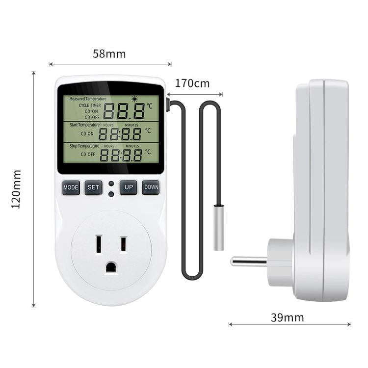 Intelligent Digital Thermostat Countdown Temperature Control Switch Socket Timing Temperature Con...