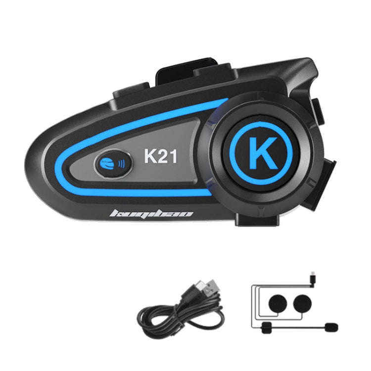 KUQIBAO Motorcycle Helmet Long-lasting Waterproof Bluetooth-compatible Headset with Light(Hard Mi...