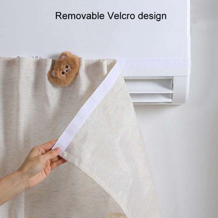 Air Conditioner Windshield Anti-Direct Blow Baby Windshield Curtain Dust Cover, Model: Gray Bear
