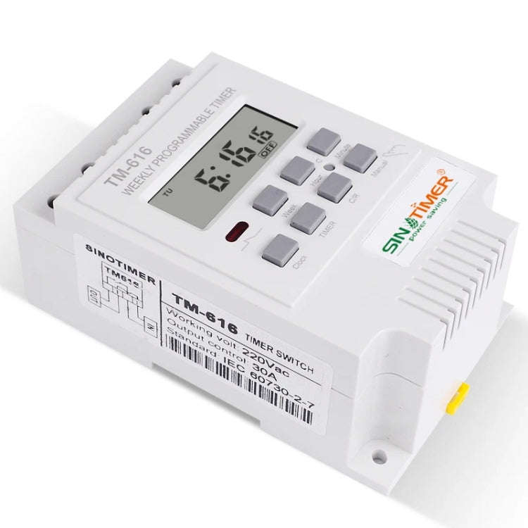 SINOTIMER TM616W-4 12V 30A Weekly Programmable Digital Timer Switch Relay Control