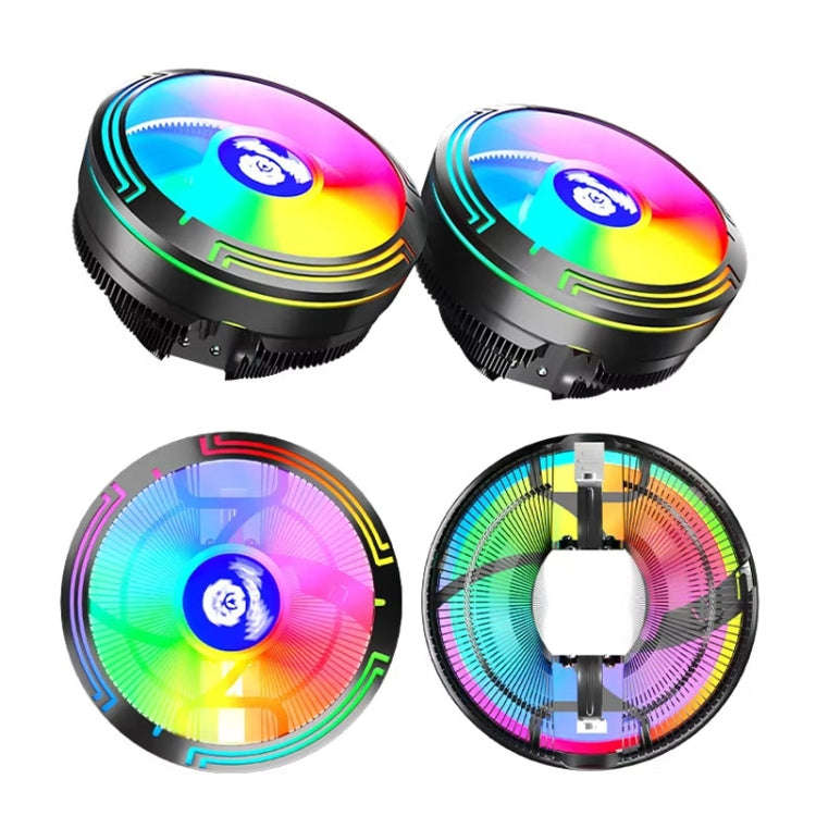 COOLMOON Ice Blade W120 LED Colorful Light 4Pin Cooler Desktop CPU Cooling Fan
