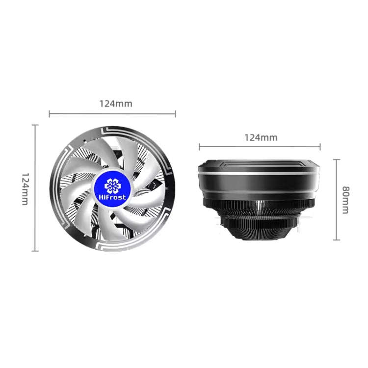 COOLMOON Ice Blade W120 LED Colorful Light 4Pin Cooler Desktop CPU Cooling Fan