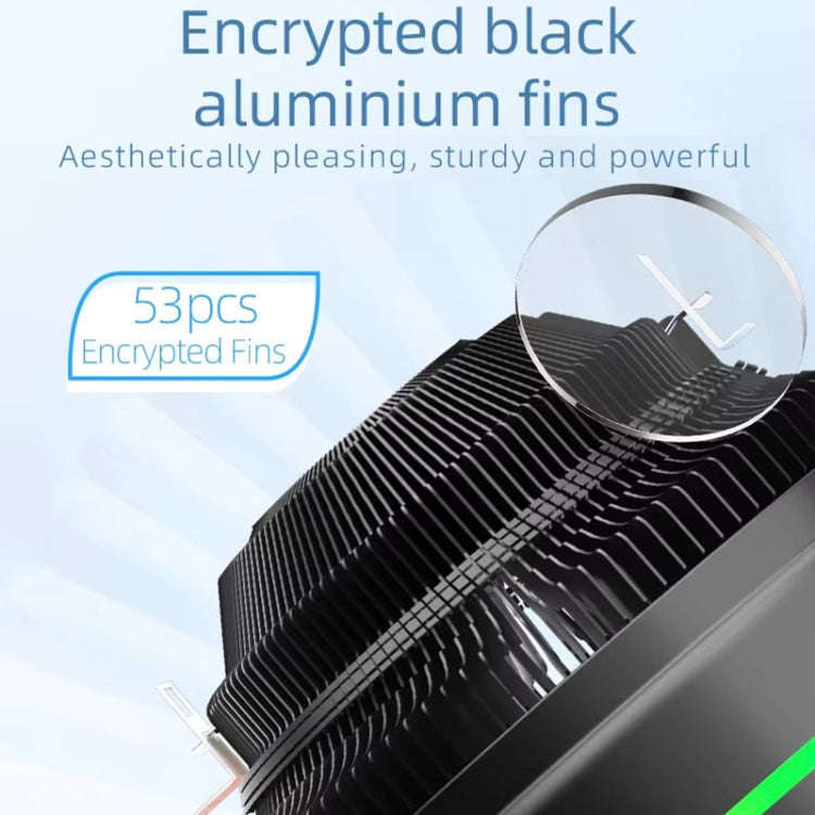 COOLMOON Ice Blade W120 LED Colorful Light 4Pin Cooler Desktop CPU Cooling Fan