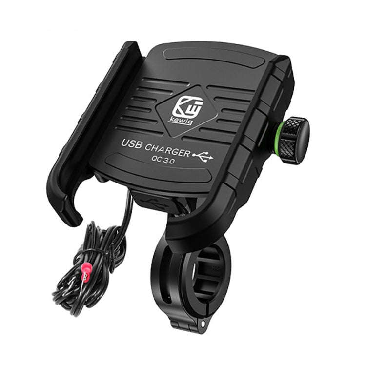 Kewig M8 Motorcycle Navigation Phone Holder Outdoor Riding Charging Bracket(Black)