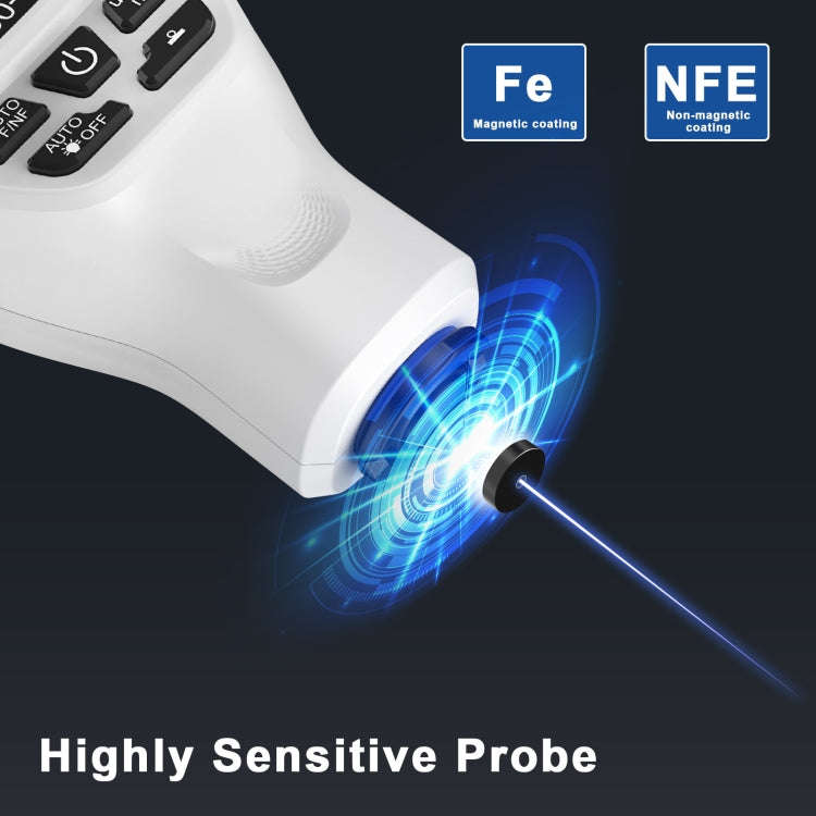 HW300-MAX Coating Thickness Gauge Anti-skid Paint Film Tester(White)