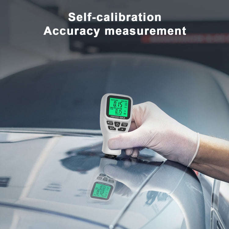 HW300-MAX Coating Thickness Gauge Anti-skid Paint Film Tester(White)