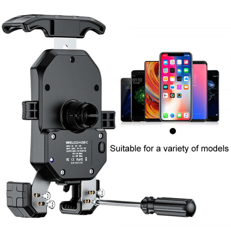 Kewig Motorcycle Heightened Navigation Bracket Outdoor Riding Anti-Theft Cell Phone Holder, Model...