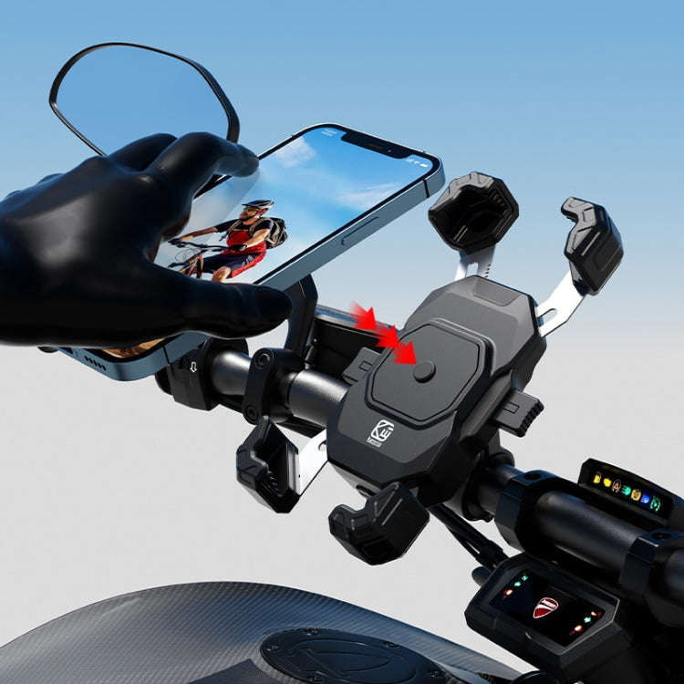Kewig Motorcycle Navigation Phone Holder Outdoor Riding Charging Bracket, Model: M11-G2-A1